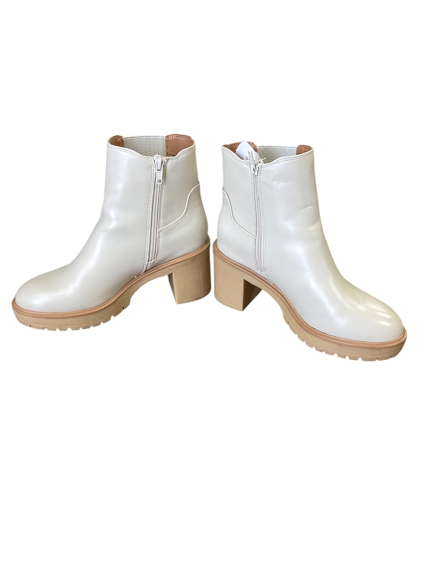 Boots Ankle Heels By Universal Thread In Cream, Size: 9