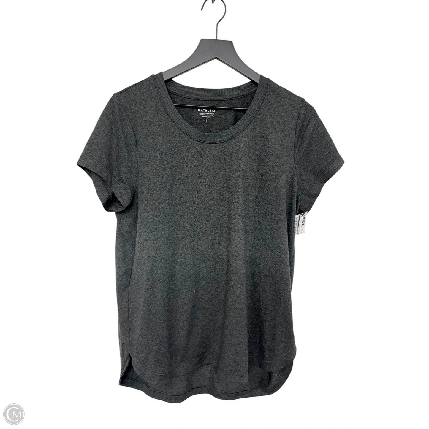 Athletic Top Short Sleeve By Athleta In Grey, Size: L