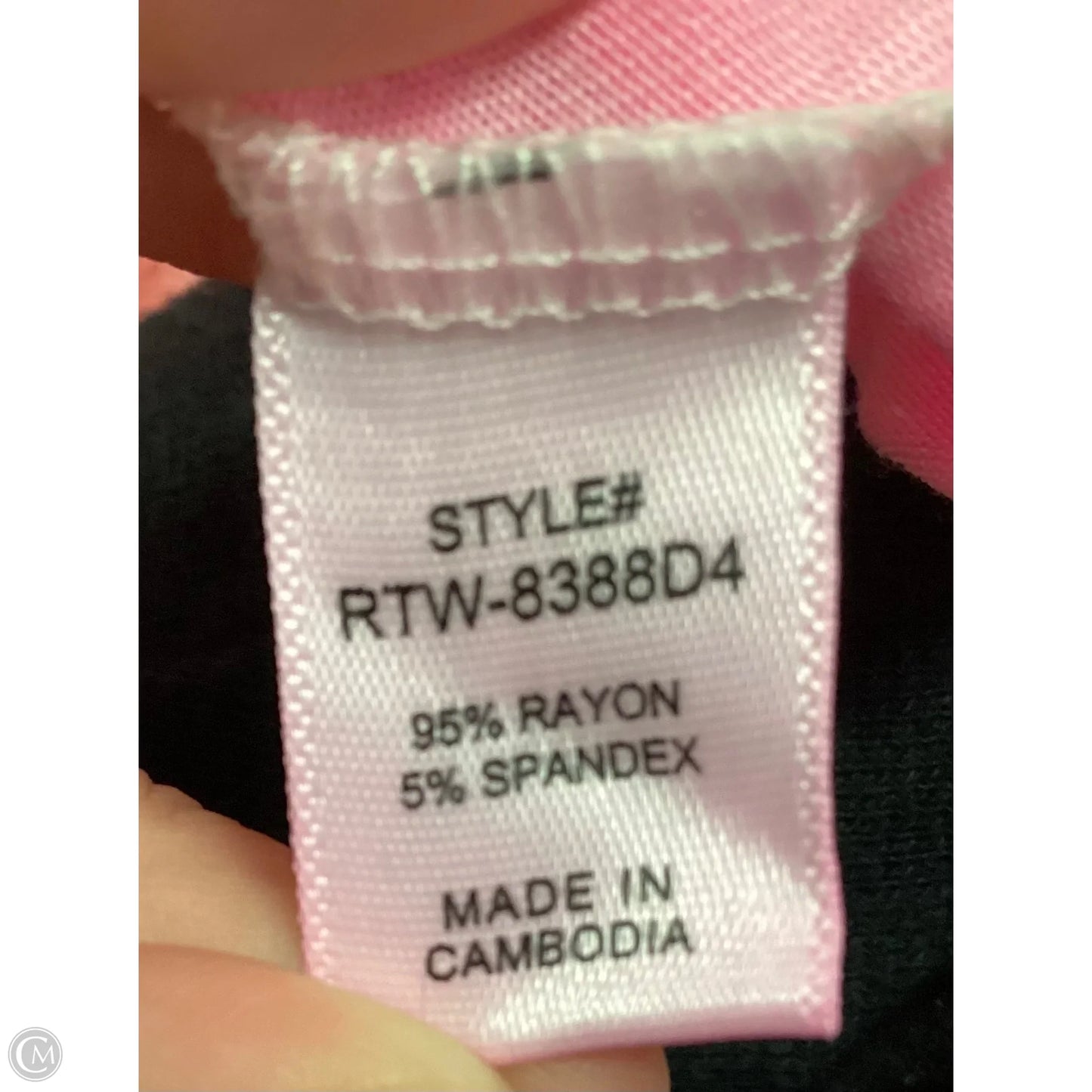 Top Short Sleeve By Zenana Outfitters In Pink, Size: S