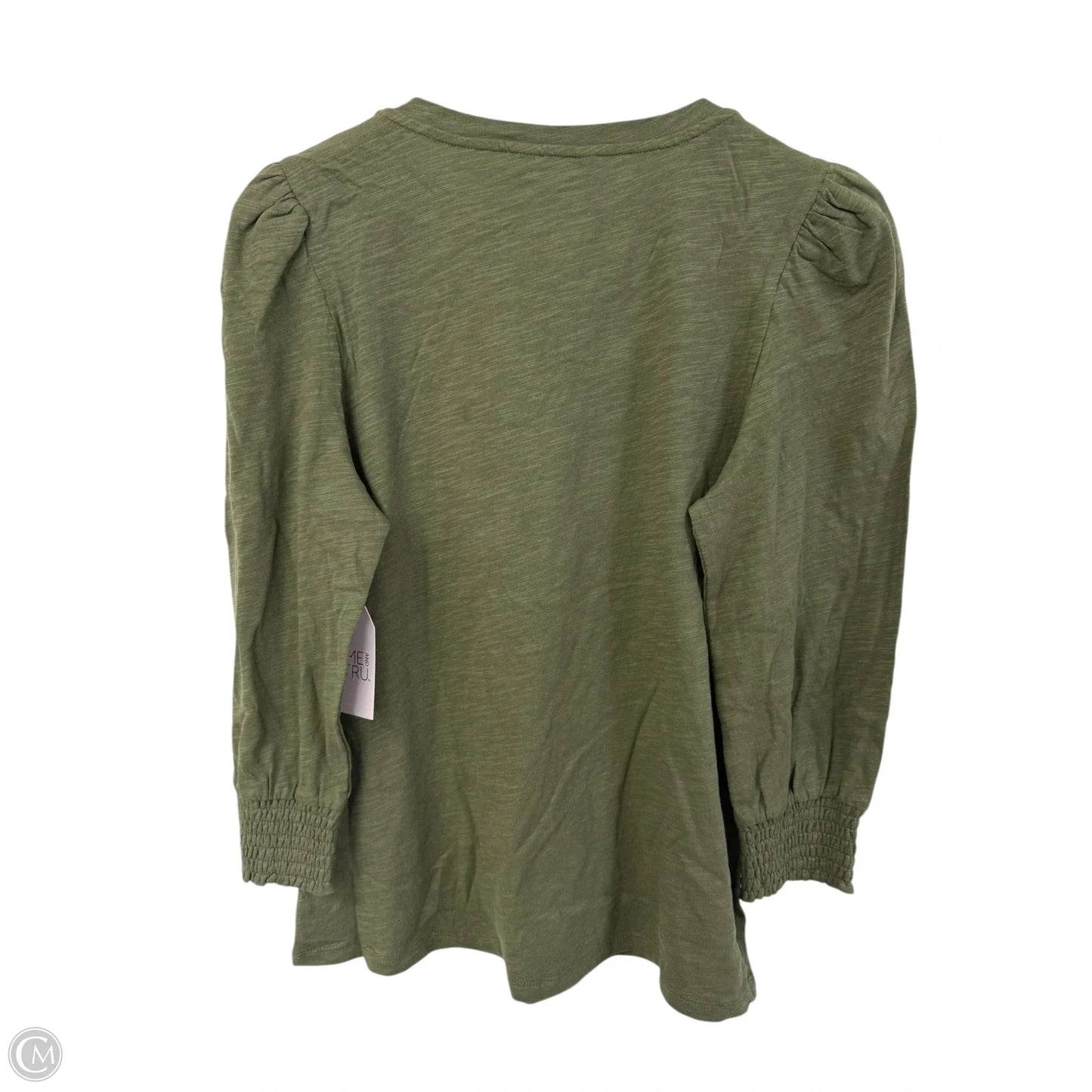Top Long Sleeve Basic By Time And Tru In Green, Size: S
