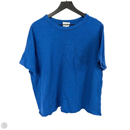 Top Short Sleeve By Andree By Unit In Blue, Size: Xl