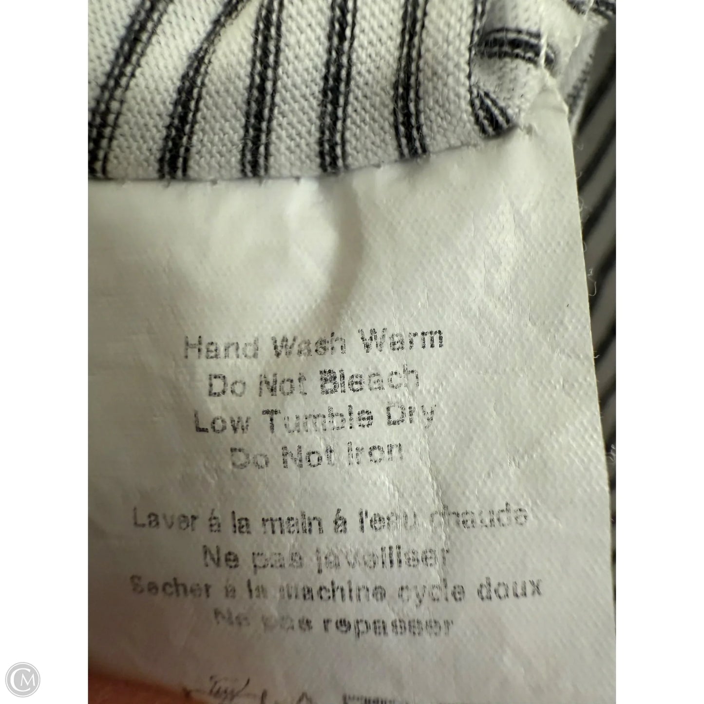 Top Short Sleeve By Lush In Striped Pattern, Size: S