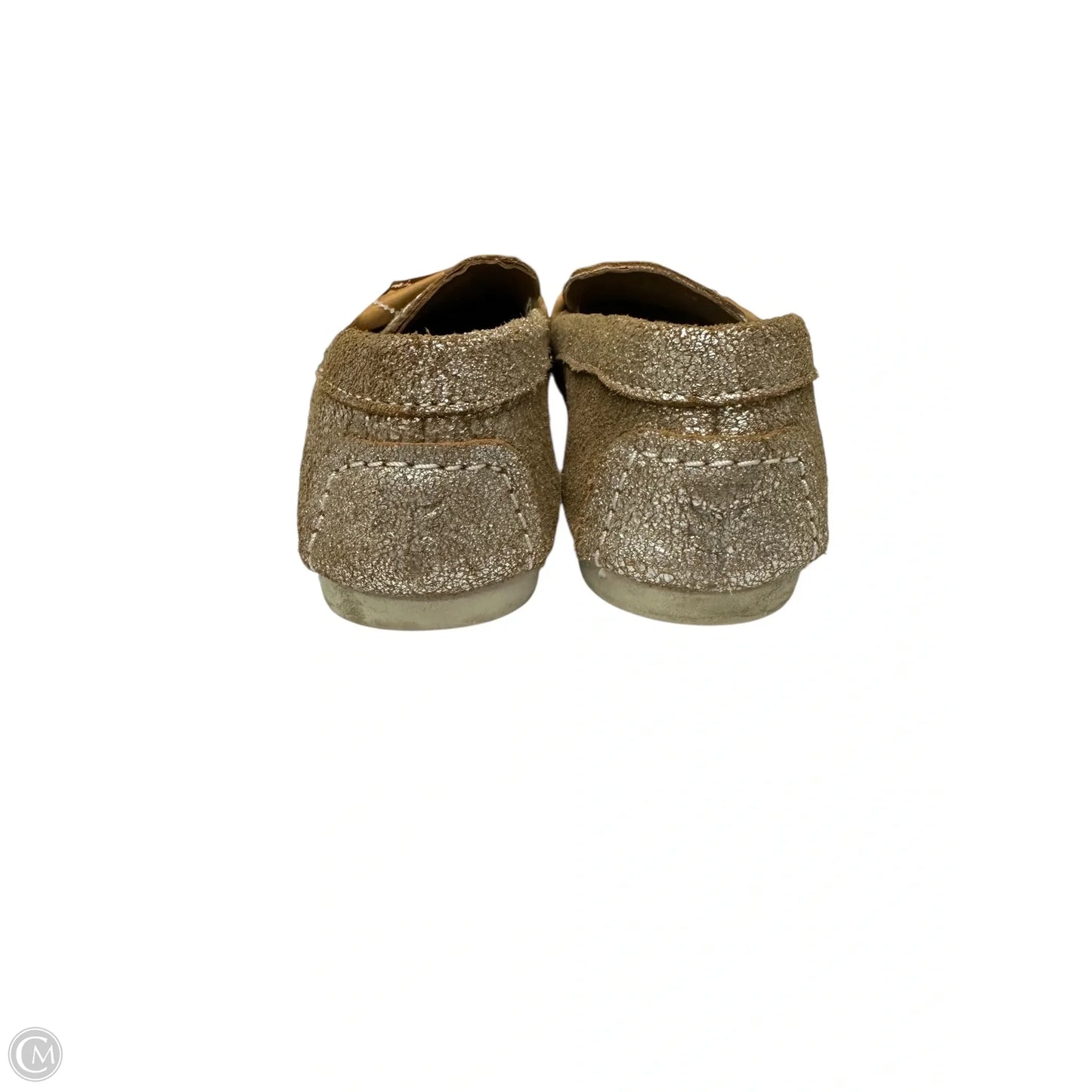 Shoes Designer By Frye In Silver & Tan, Size: 7