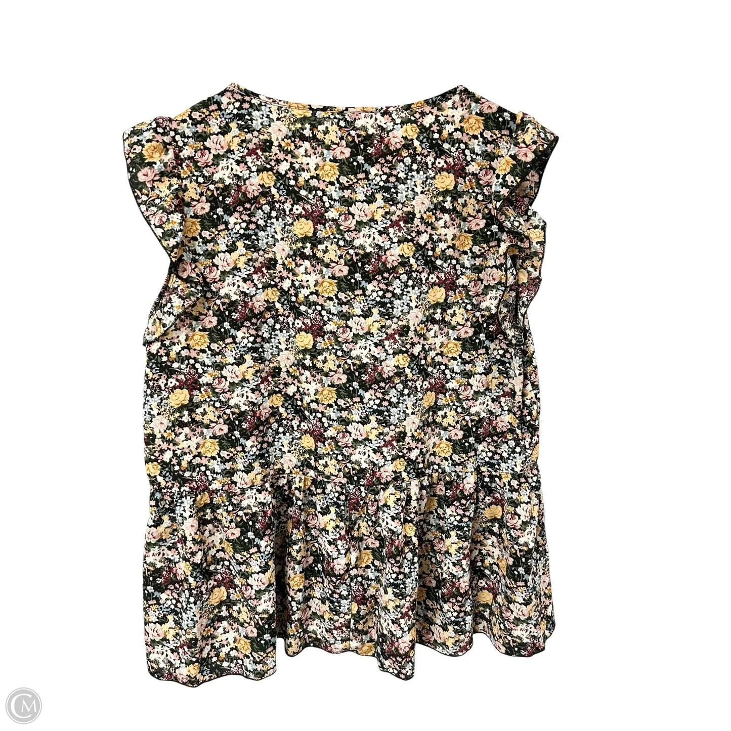 Top Sleeveless By Shein In Floral Print, Size: Xl