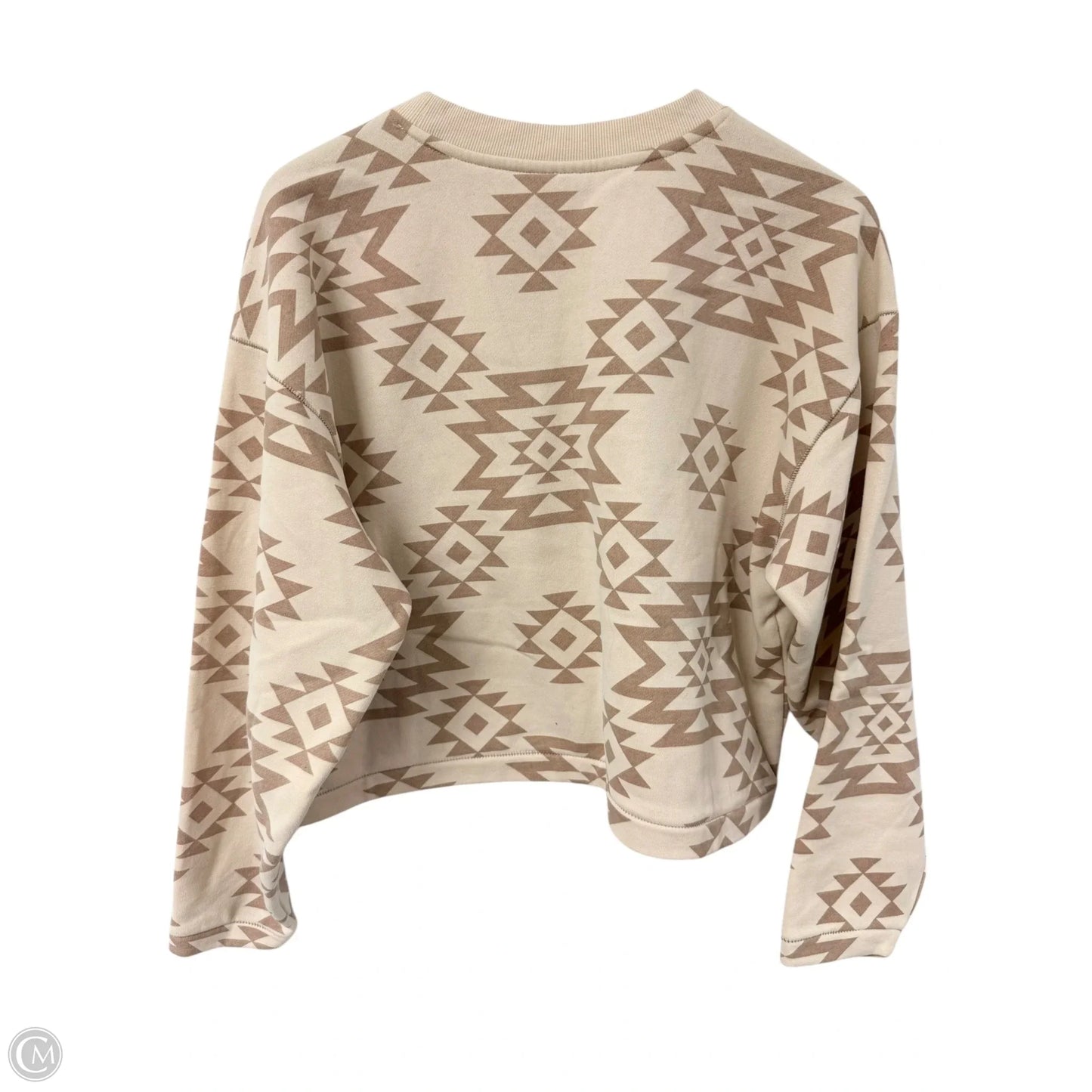 Sweatshirt Crewneck By Ariat In Cream & Tan, Size: L