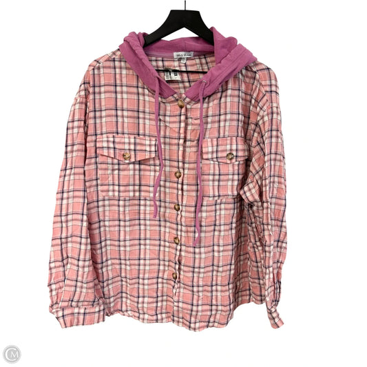 Blouse Long Sleeve By White Birch In Pink, Size: Xl