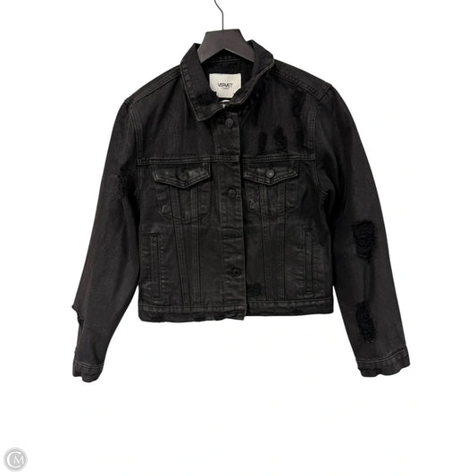 Jacket Denim By Vervet In Black Denim, Size: S