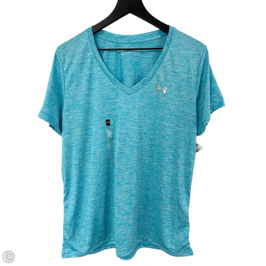 Athletic Top Short Sleeve By Under Armour In Blue, Size: Xl