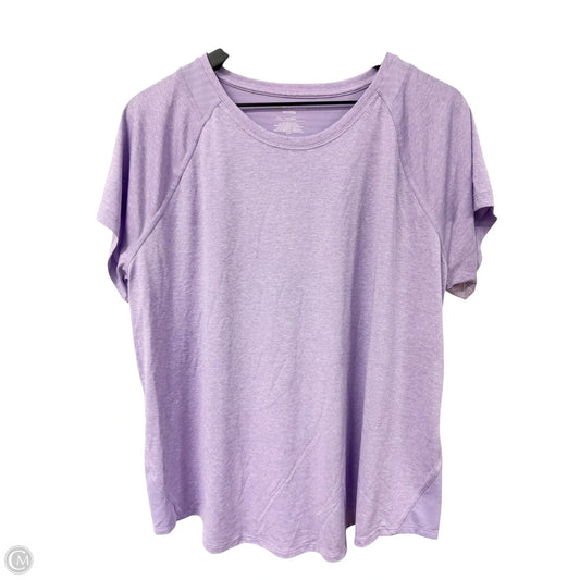 Athletic Top Short Sleeve By Tek Gear In Purple, Size: Xxl