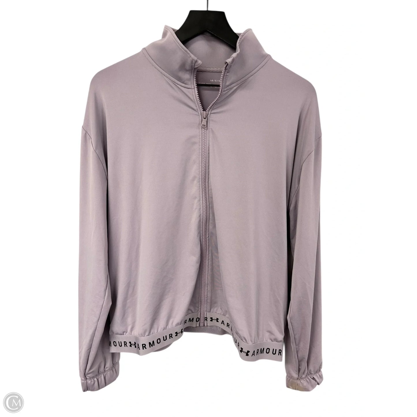 Athletic Top Long Sleeve Collar By Under Armour In Purple, Size: L