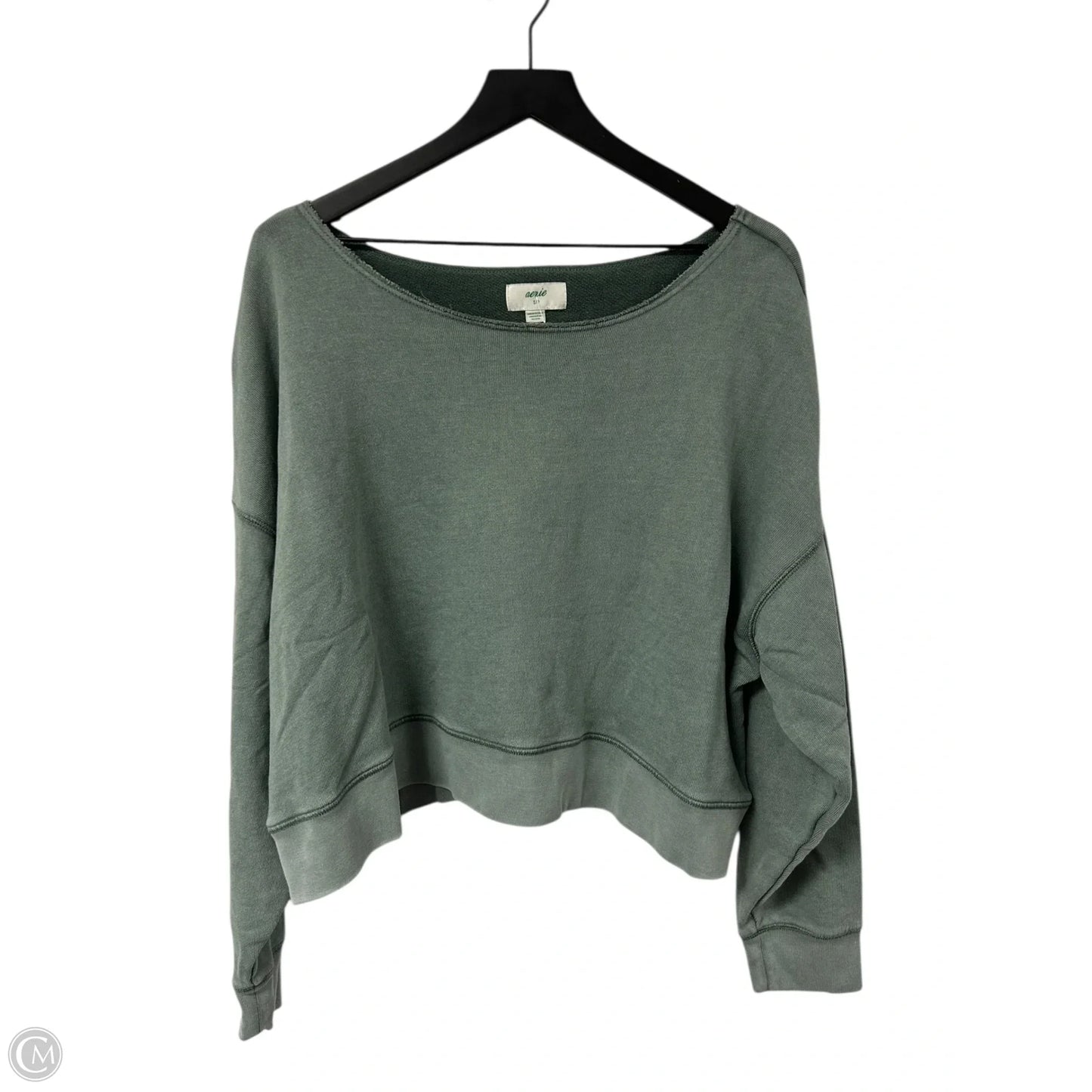 Sweatshirt Crewneck By Aerie In Green, Size: S