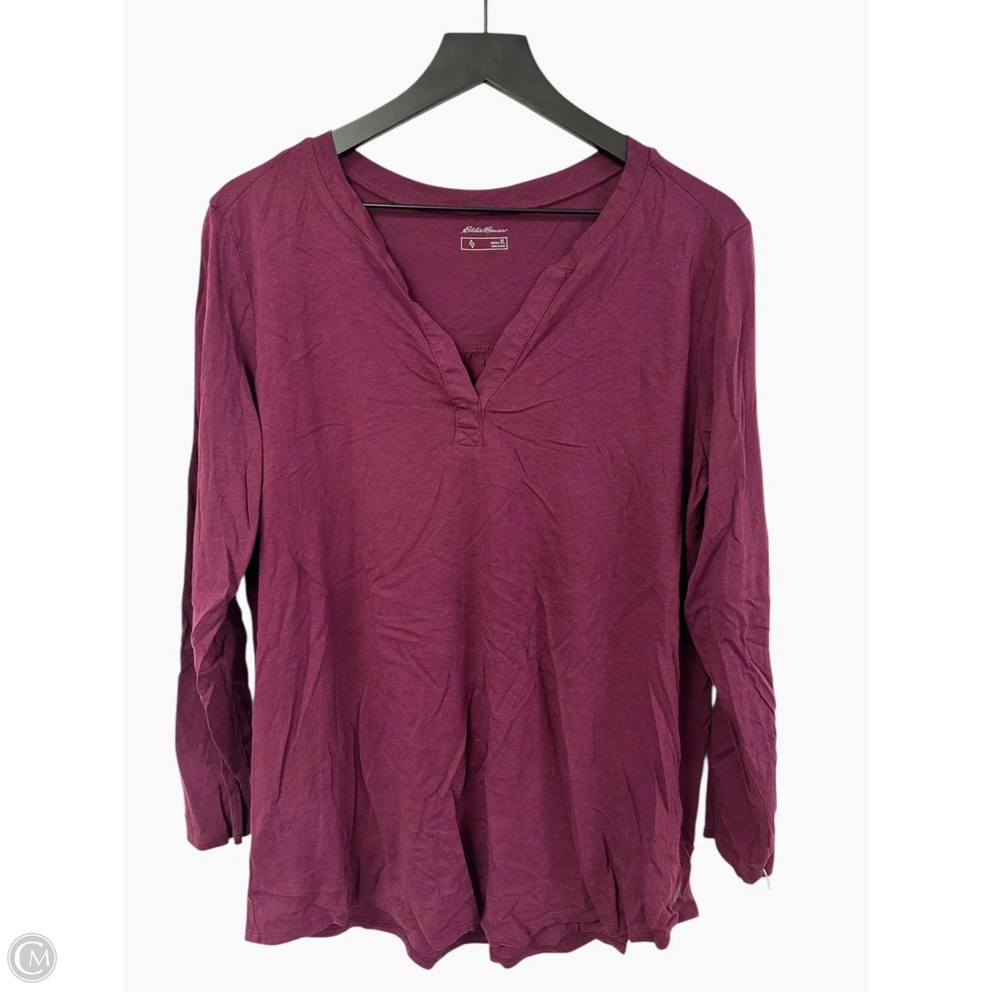 Top Long Sleeve Basic By Eddie Bauer In Purple, Size: Xl
