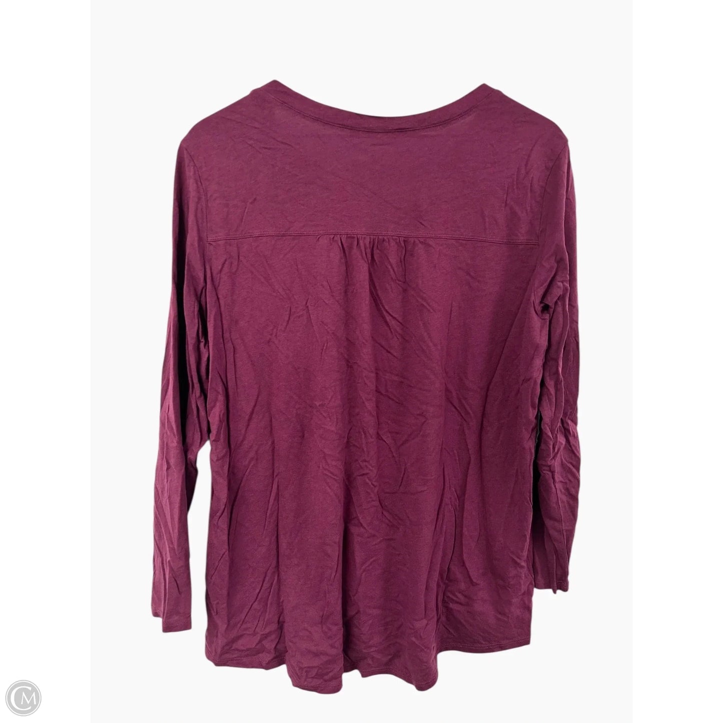 Top Long Sleeve Basic By Eddie Bauer In Purple, Size: Xl