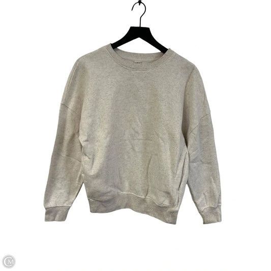 Sweatshirt Crewneck By Clothes Mentor In Tan, Size: S