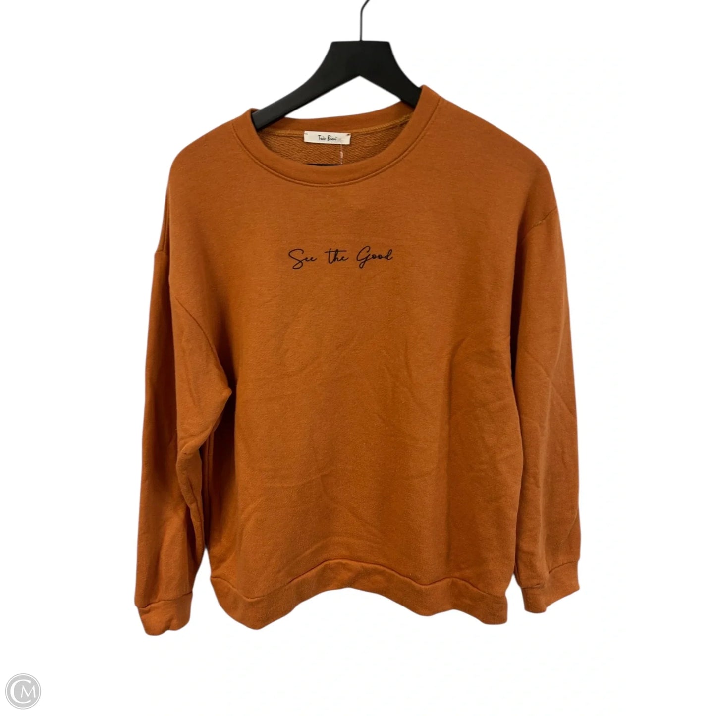 Sweatshirt Crewneck By Tres Bien In Orange, Size: M