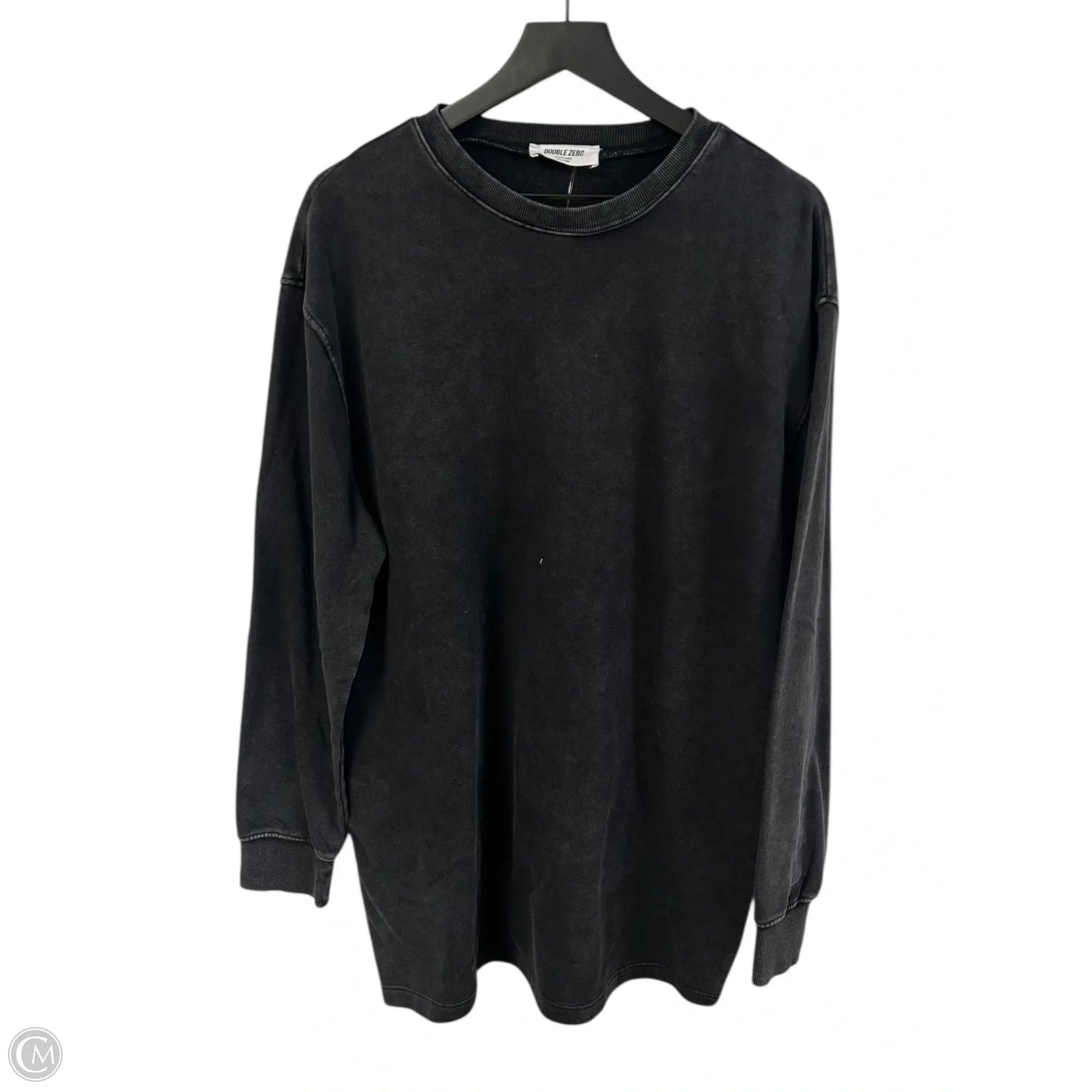 Sweatshirt Crewneck By Double Zero In Black, Size: L