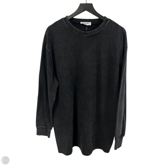 Sweatshirt Crewneck By Double Zero In Black, Size: L