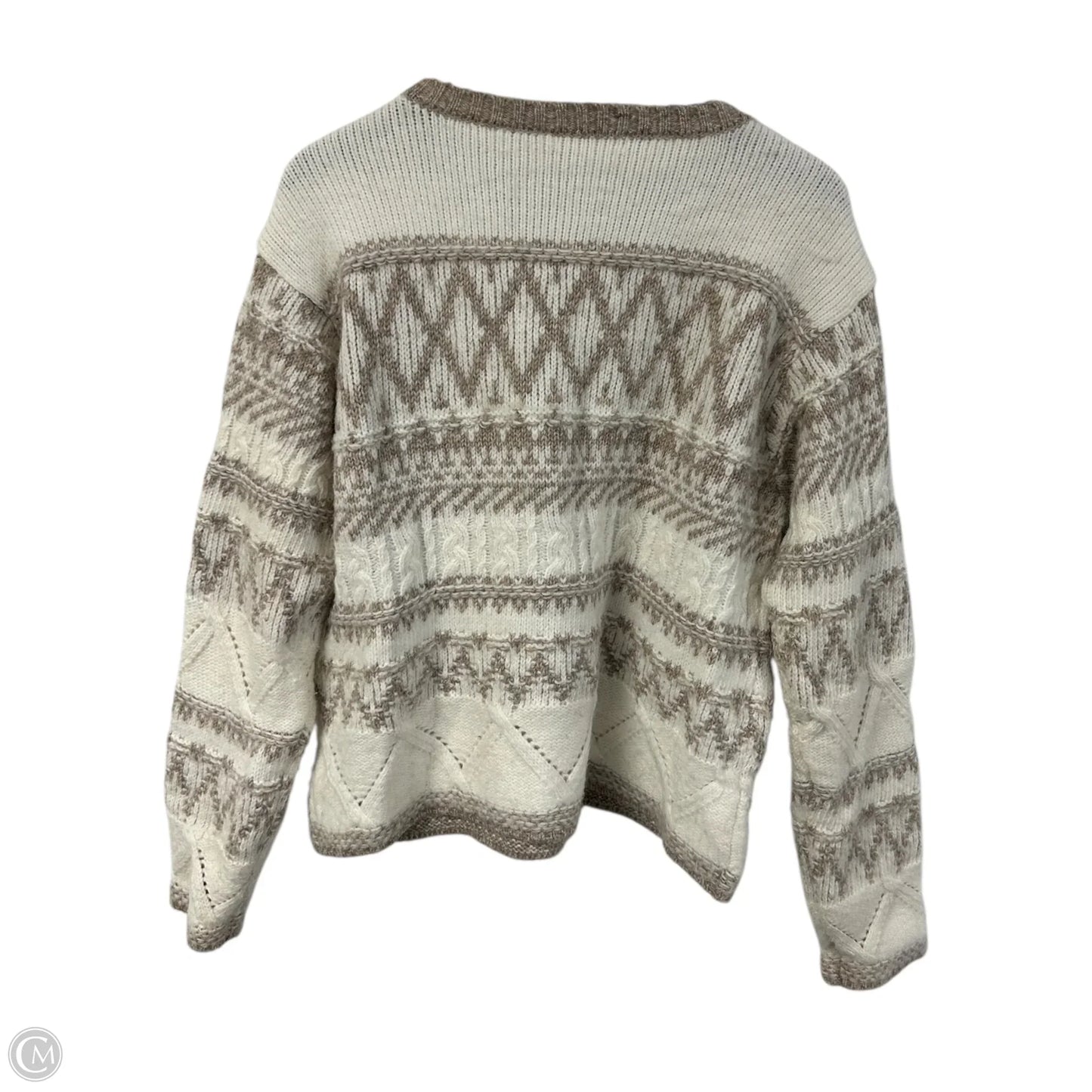 Sweater By 89th And Madison In Tan & White, Size: L