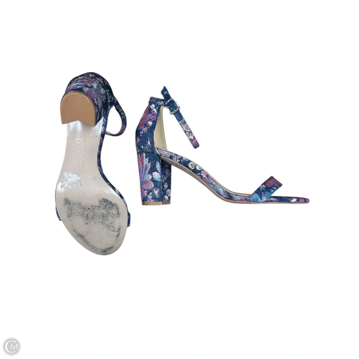 Shoes Heels Block By Jessica Simpson In Floral Print, Size: 6
