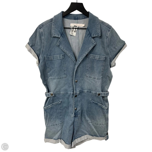 Romper By Kittenish In Blue Denim, Size: L