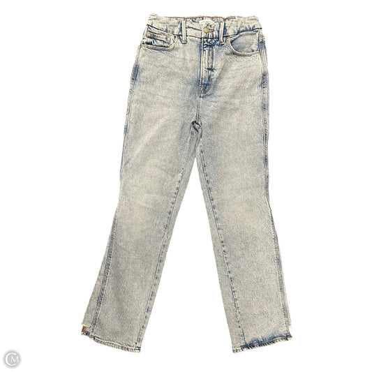 Jeans Straight By Good American In Blue Denim, Size: 4
