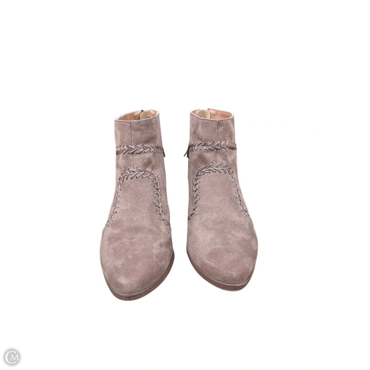 Boots Ankle Heels By Qupid In Brown, Size: 8.5