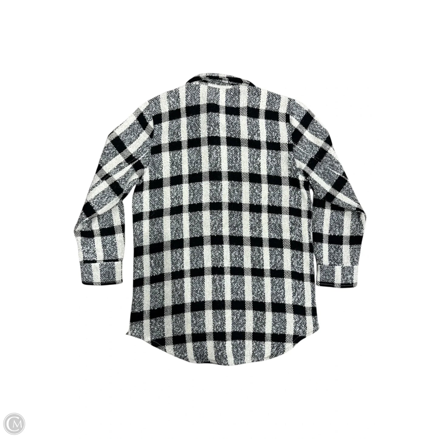 Jacket Shirt By Steve Madden In Plaid Pattern, Size: M