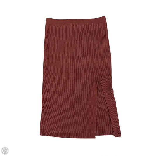 Skirt Midi By Abercrombie And Fitch In Brown, Size: M