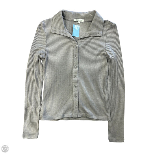 Blouse Long Sleeve By Z Supply In Grey, Size: Xs