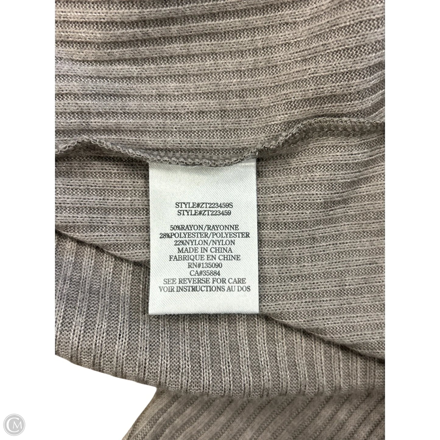 Blouse Long Sleeve By Z Supply In Grey, Size: Xs