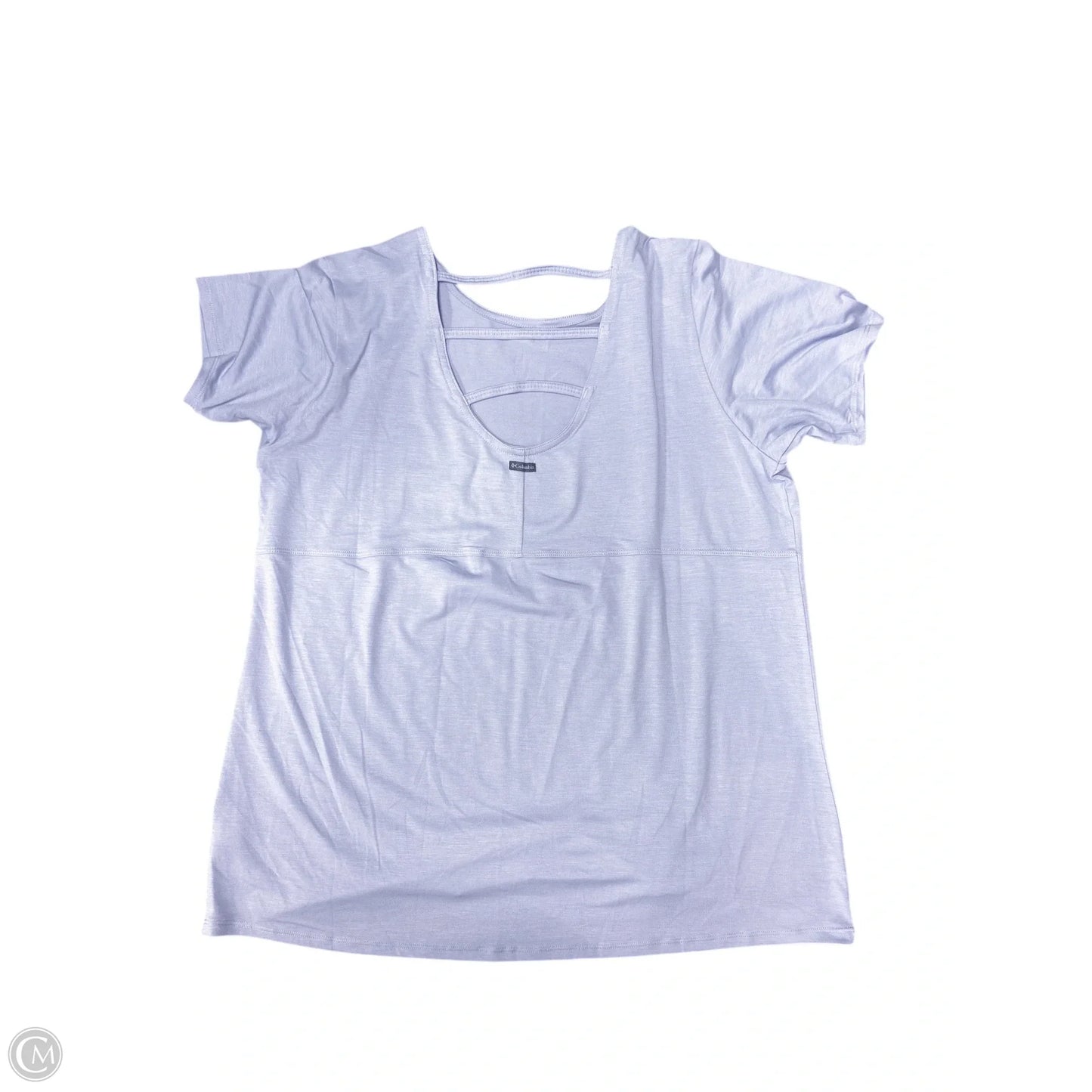 Athletic Top Short Sleeve By Columbia In Purple, Size: L