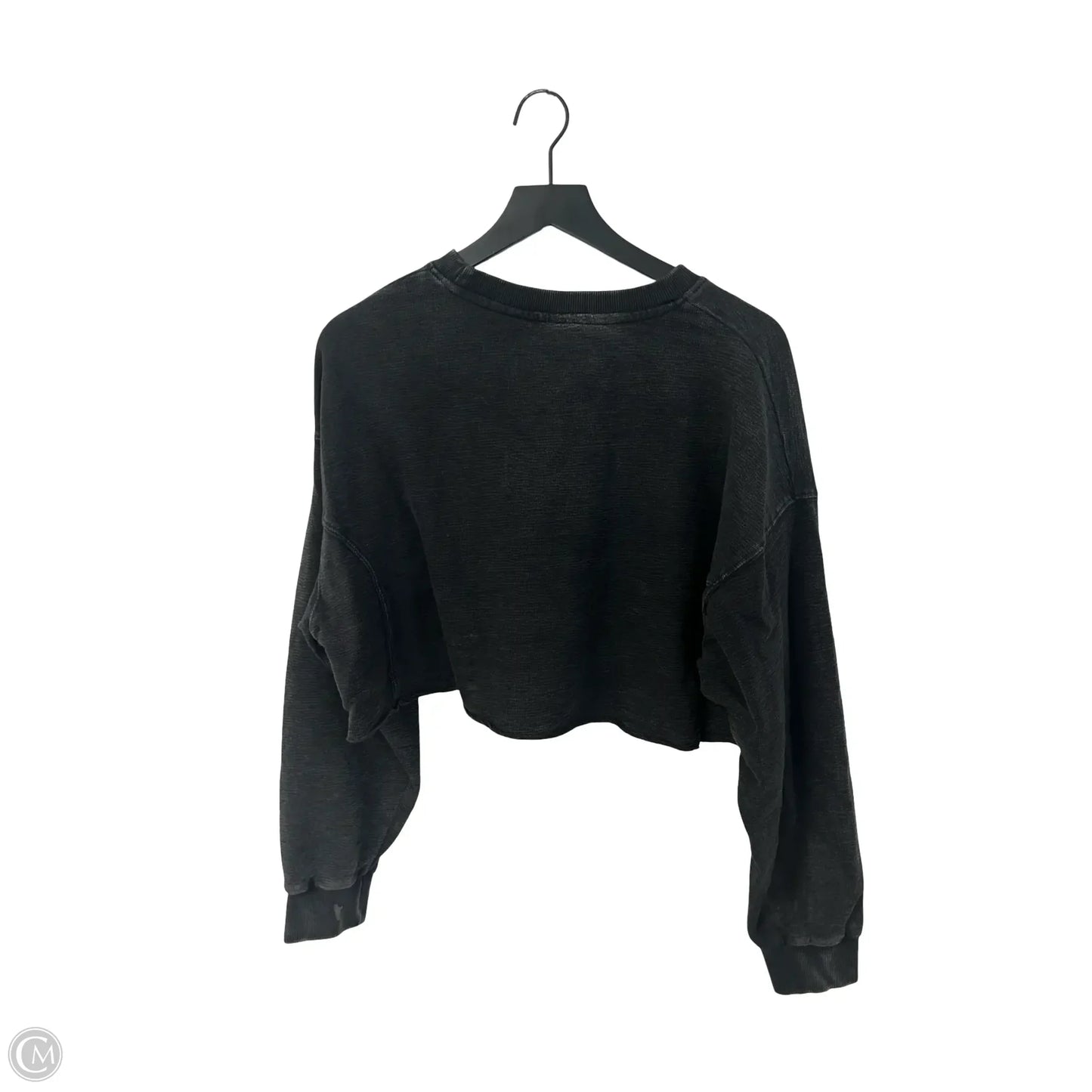 Athletic Sweatshirt Crewneck By Mono B In Black, Size: L