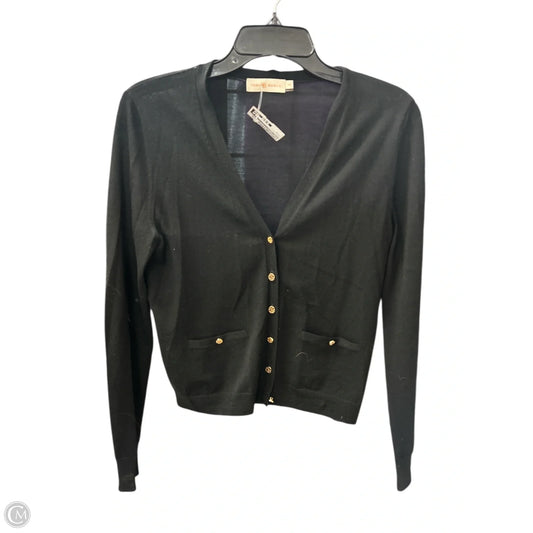 Sweater Cardigan Designer By Tory Burch In Black, Size: S