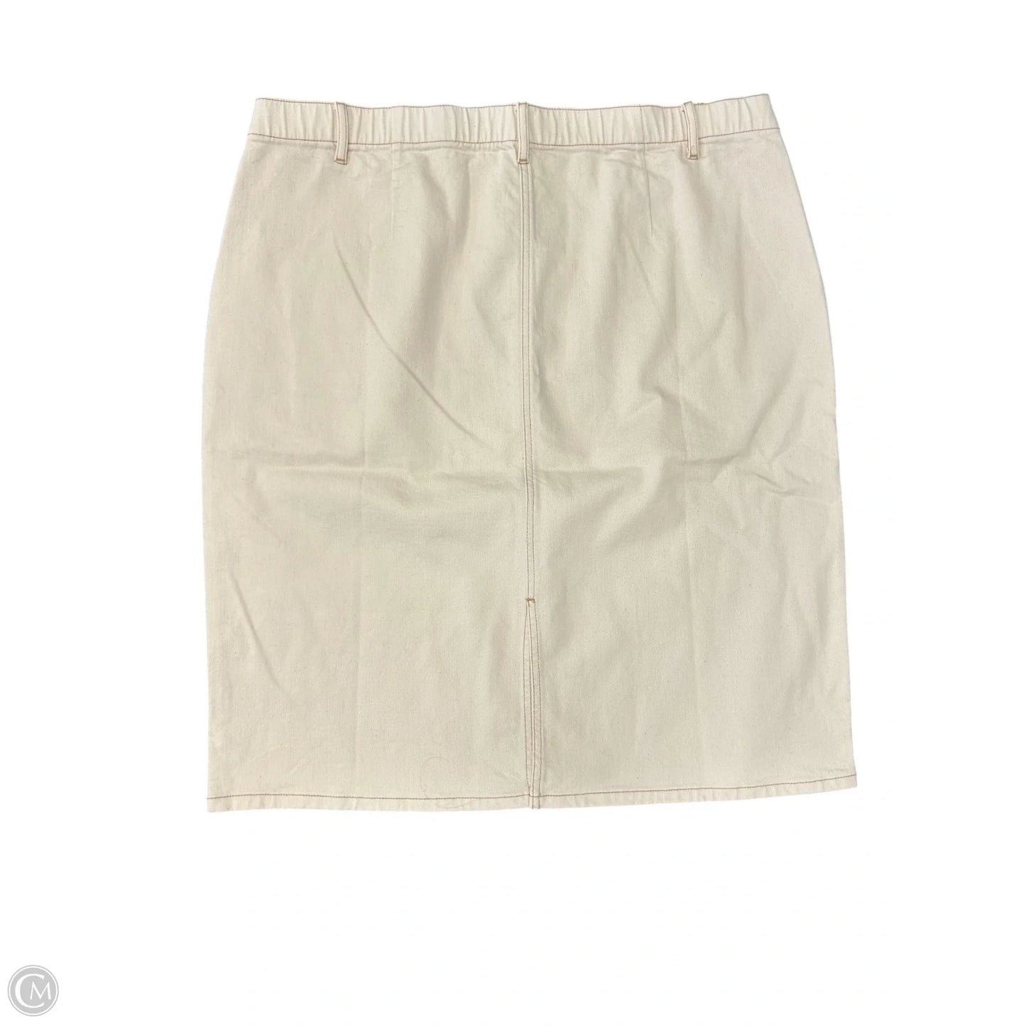 Skirt Midi By J. Jill In Cream Denim, Size: 20
