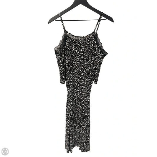 Dress Casual Midi By Top Shop In Black & White, Size: 8