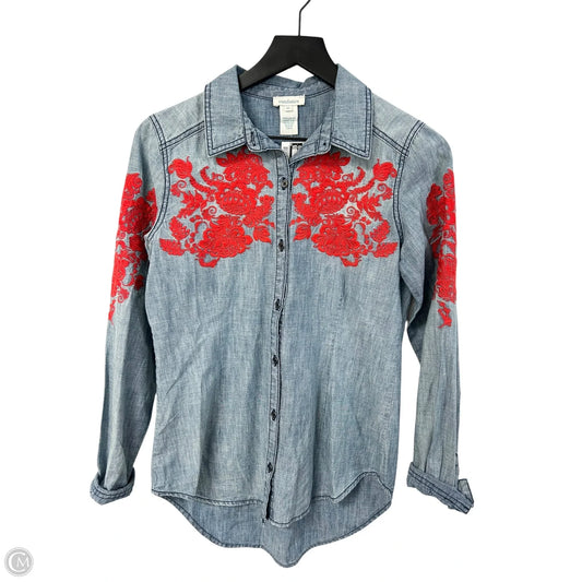 Blouse Long Sleeve By Sundance In Blue, Size: Xs