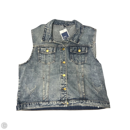 Vest Other By Clothes Mentor In Blue Denim, Size: Xxl