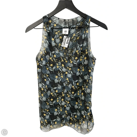 Top Sleeveless By Cabi In Blue & Grey, Size: Xs