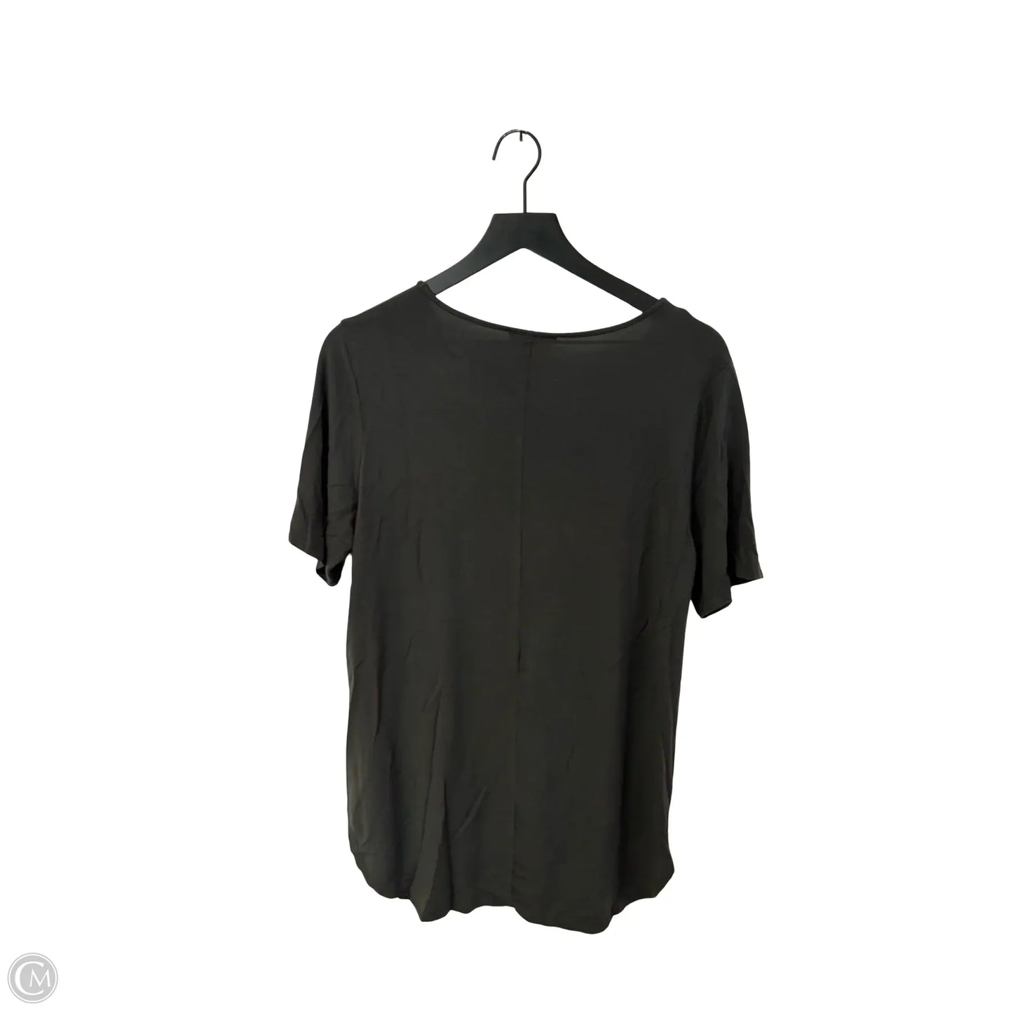 Top Short Sleeve Basic By Zenana In Grey, Size: L