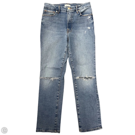 Jeans Straight By Good American In Blue Denim, Size: 6