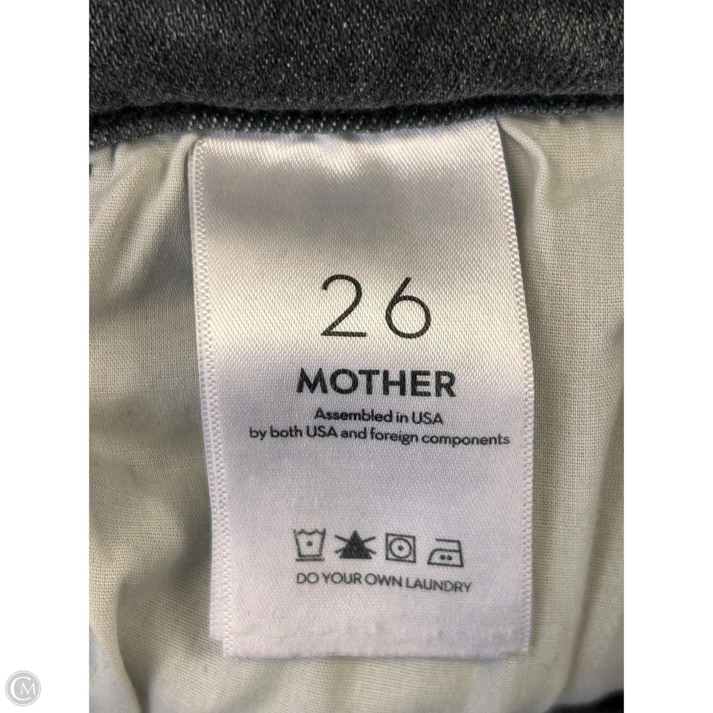 Jeans Straight By Mother In Grey Denim, Size: 2