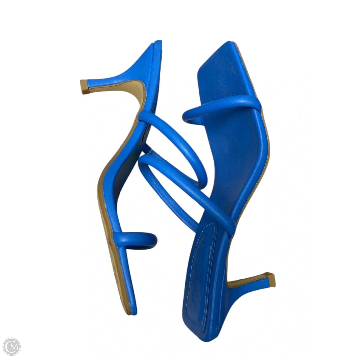 Sandals Heels Kitten By Soda In Blue, Size: 7