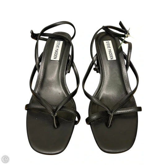 Sandals Heels Block By Steve Madden In Black, Size: 7