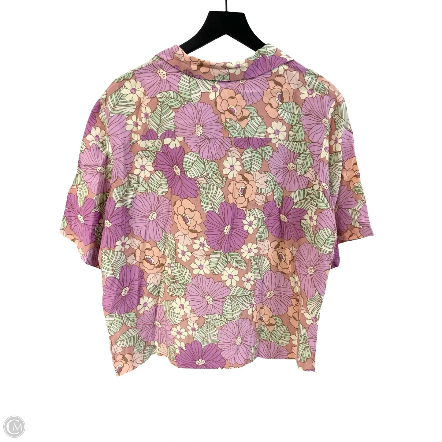 Blouse Short Sleeve By Cma In Floral Print, Size: 8