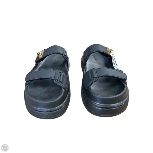 Sandals Heels Platform By Steve Madden In Black, Size: 9