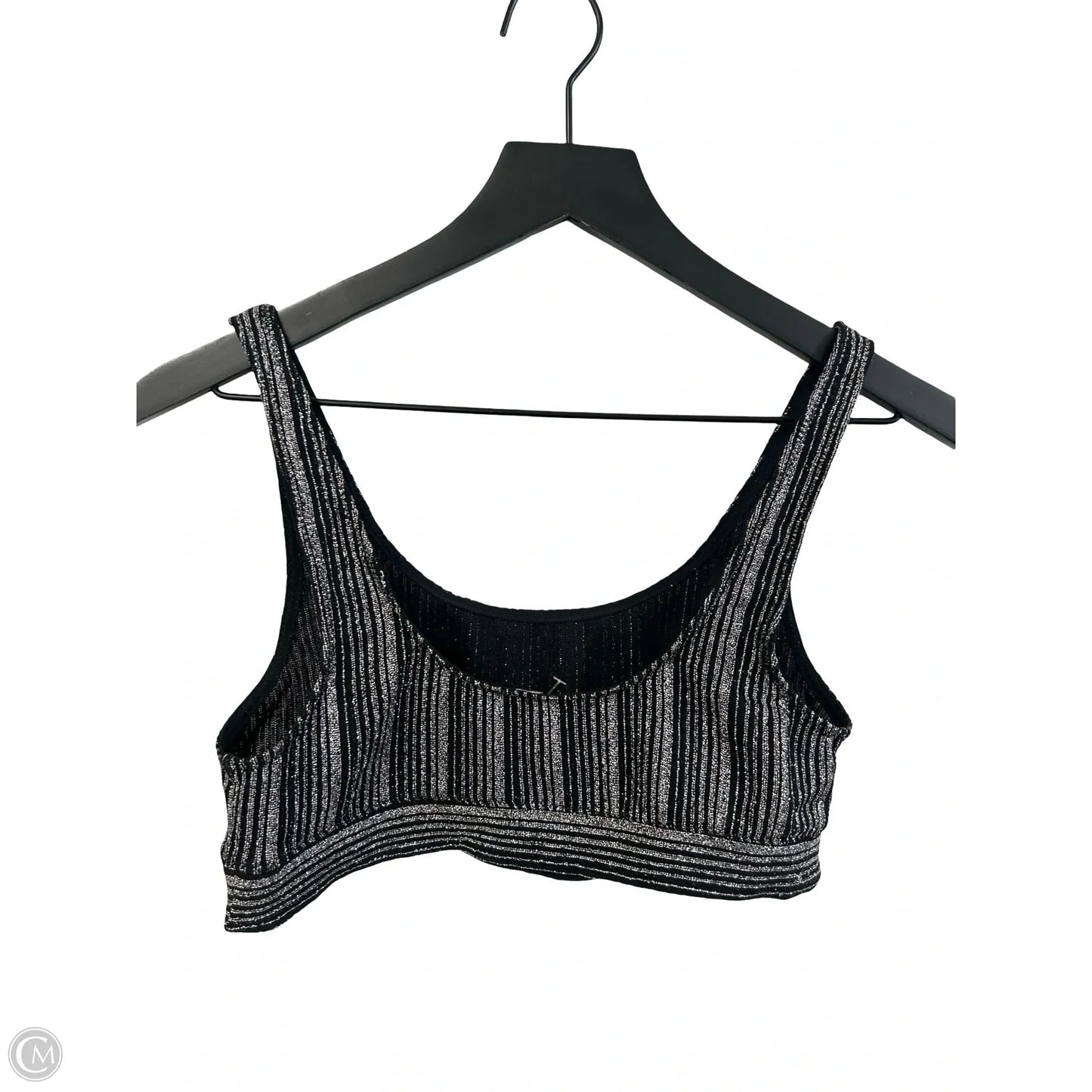 Bralette By Free People In Black & Silver, Size: M