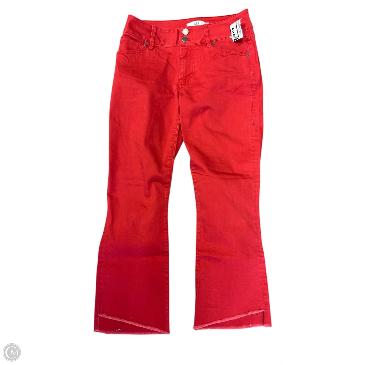Jeans Cropped By Cabi In Red Denim, Size: 4