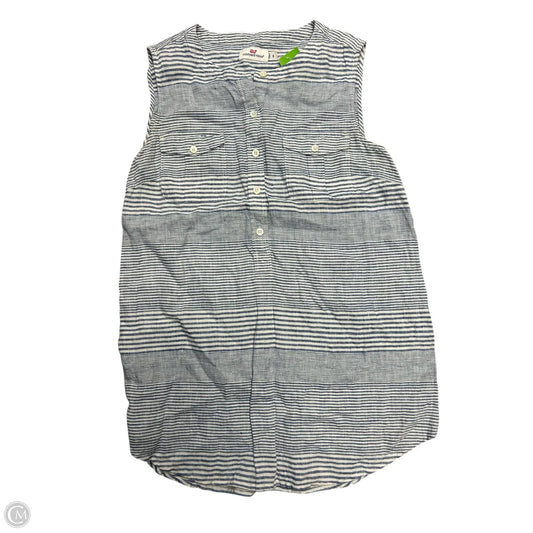 Top Sleeveless By Vineyard Vines In Blue & White, Size: 6