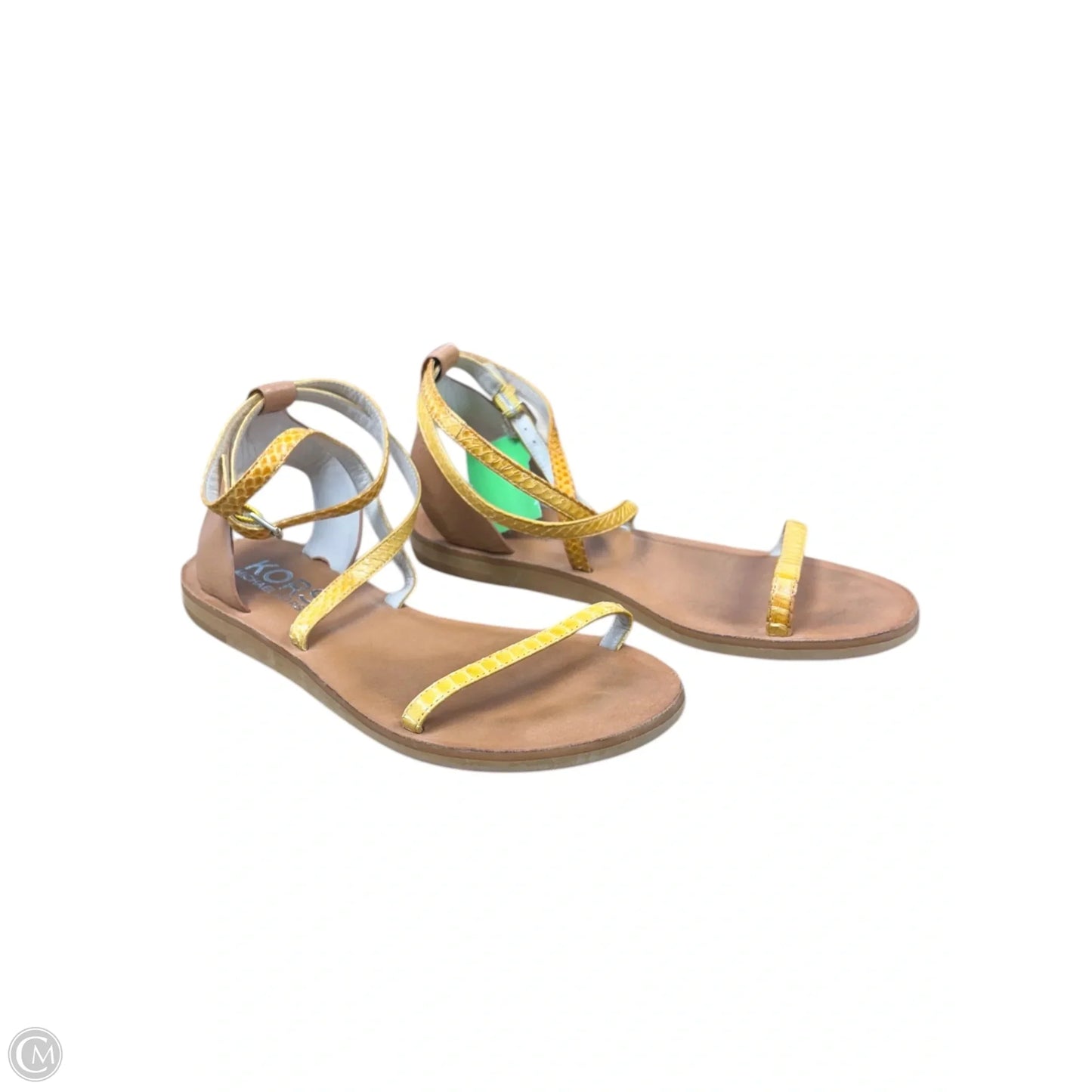 Sandals Flats By Michael By Michael Kors In Yellow, Size: 9