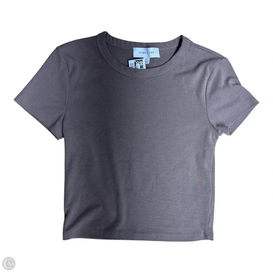 Top Short Sleeve Basic By Pink Rose In Brown, Size: S
